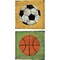 Ball Green & Yellow by Michael Mullan 14" x 14" Canvas Wall Art (Set of 2)